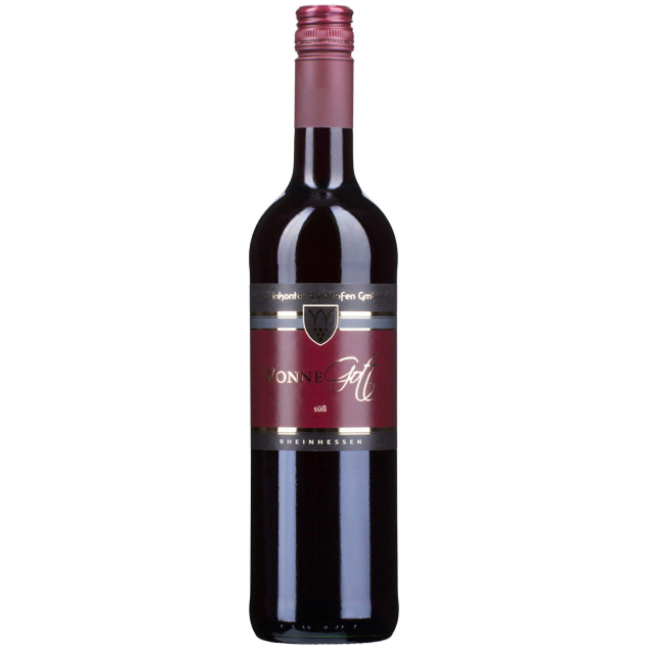1 Flasche Wonnegott Rotwein QW Rheinhessen lieblich 0,75l – deutscher Rotwein