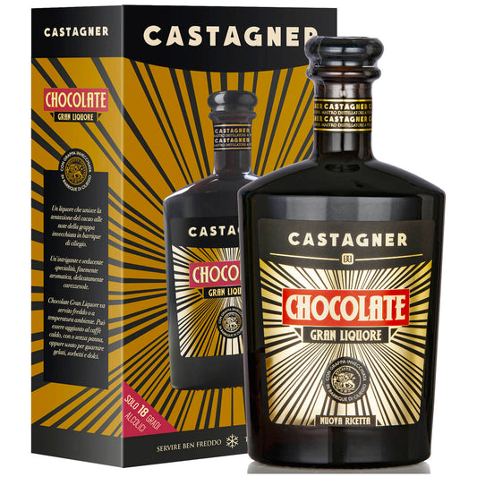Flasche Castagner Granliquore Chokolade Schokoladenlikör 18 % vol. 0,35 l in edler Geschenkpackung