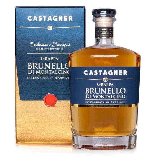 Flasche Castagner Grappa Brunello di Montalcino Barrique 38 % vol. 0,5l mit edler Geschenkpackung