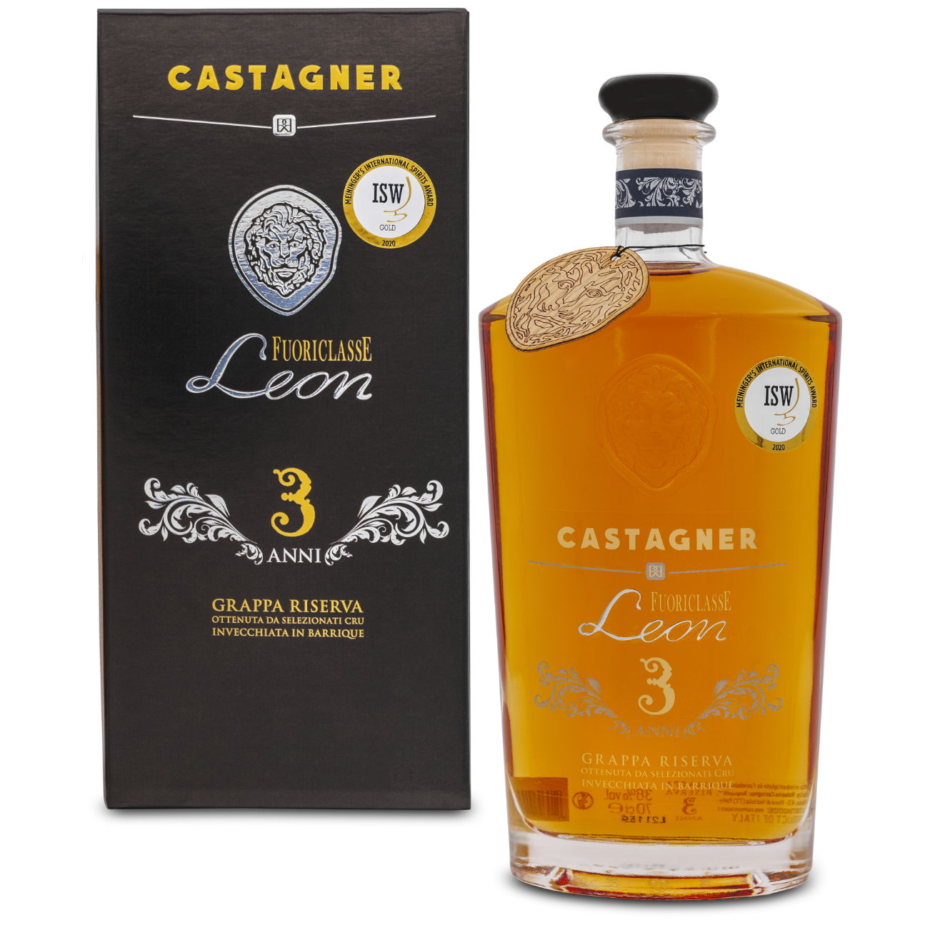 Castagner Fuoriclasse Leon 3 Anni Grappa Riserva 38% vol. 0,7l