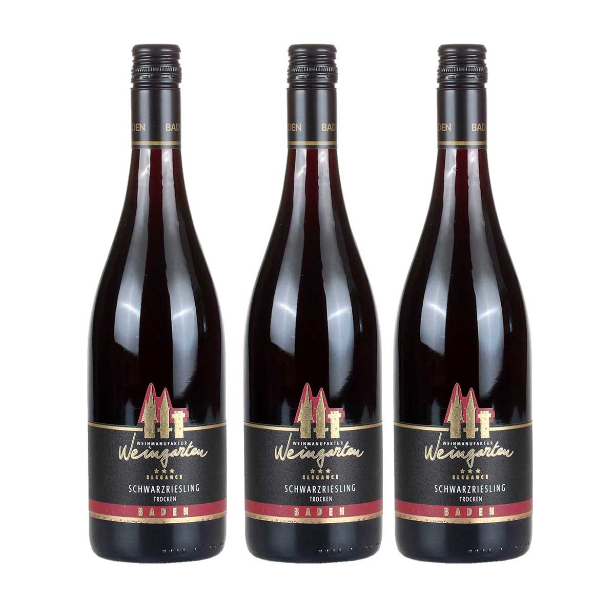 Weinmanufaktur Weingarten Schwarzriesling Elegance Rotwein 12,5% vol. 0,75l