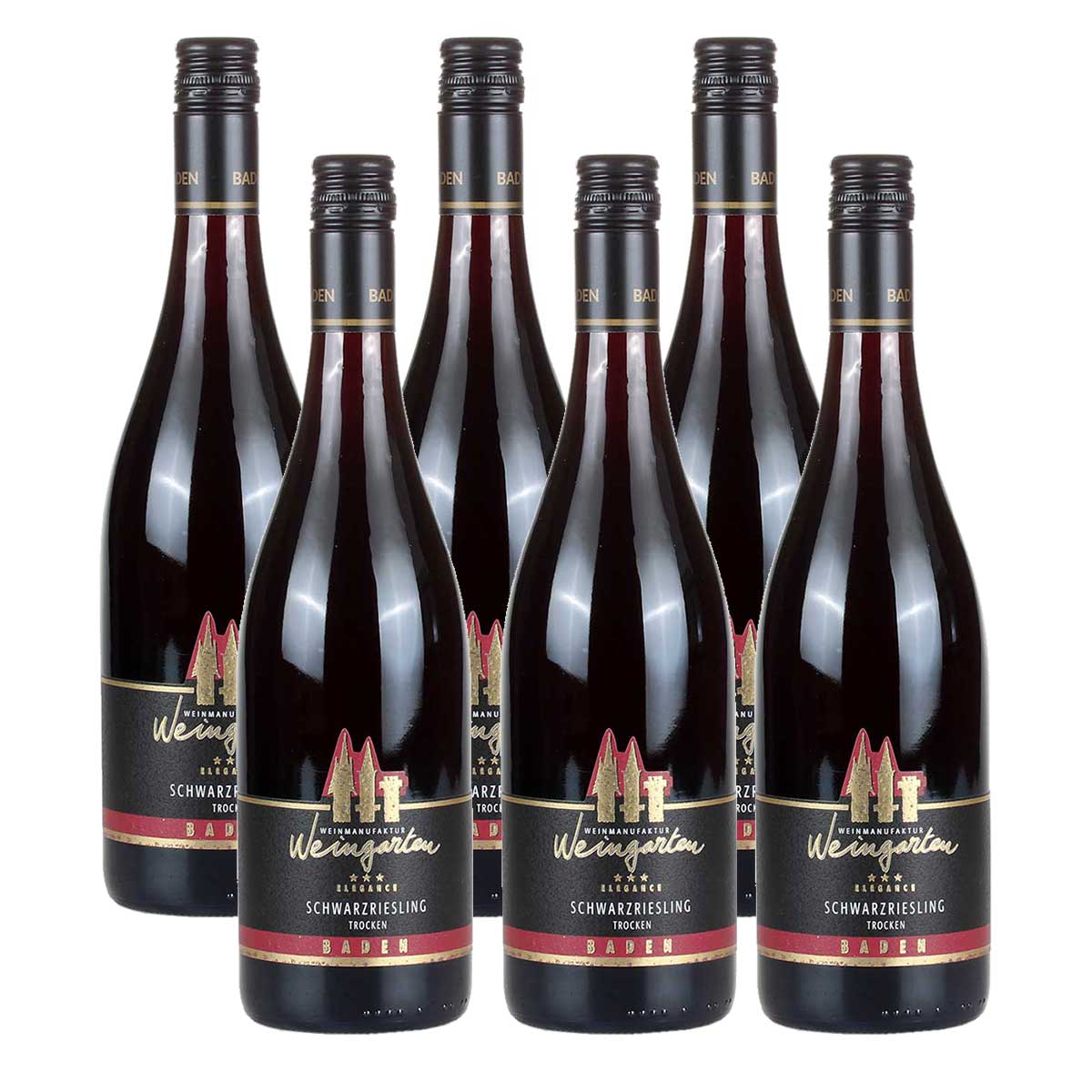 Weinmanufaktur Weingarten Schwarzriesling Elegance Rotwein 12,5% vol. 0,75l