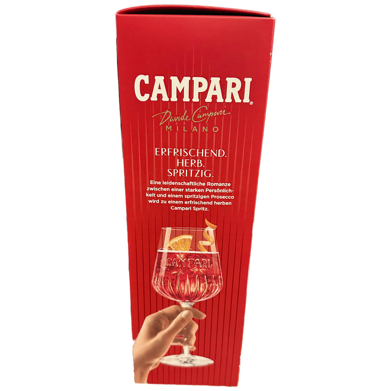 Campari Milano 25% vol. 0,7l mit Glas in exquisiter Geschenkpackung