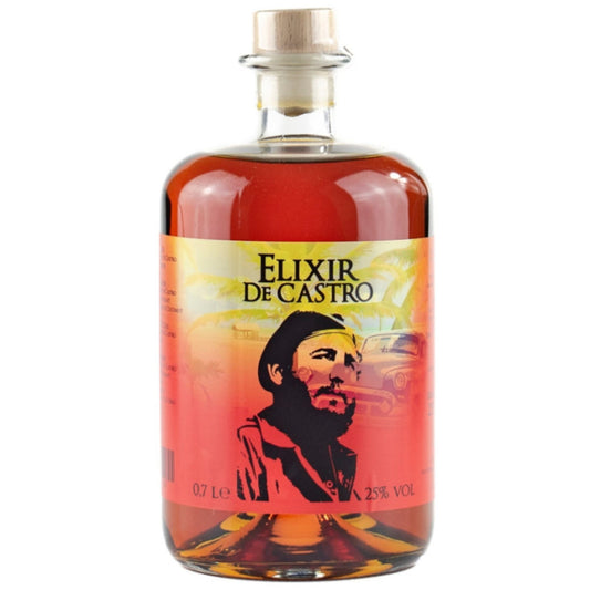 Elixir de Castro – Karibischer Rumlikör mit Rosinen & Walnuss 25% vol. 0,7l