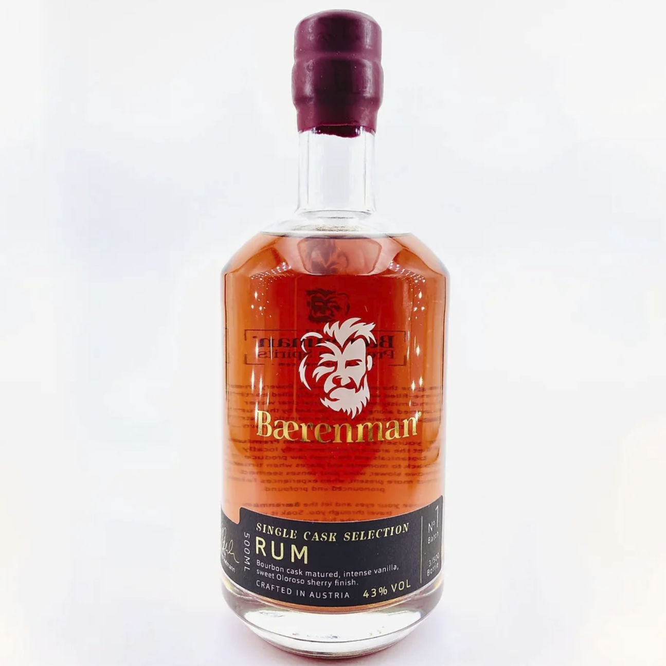 Bærenman Single Cask Selection - Rum No.1 43% vol. 0,5l