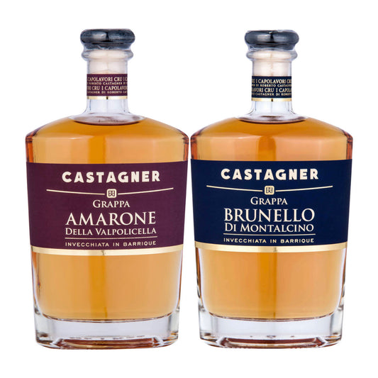 Castagner Grappa Terroir & Barrique: Brunello- meets Amarone Edition 40% vol. 2x0,5l