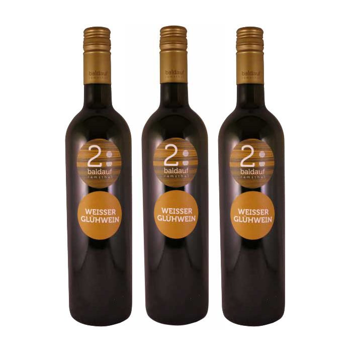 3 Flaschen Baldaufs Winzerglühwein weiß, 0,75l