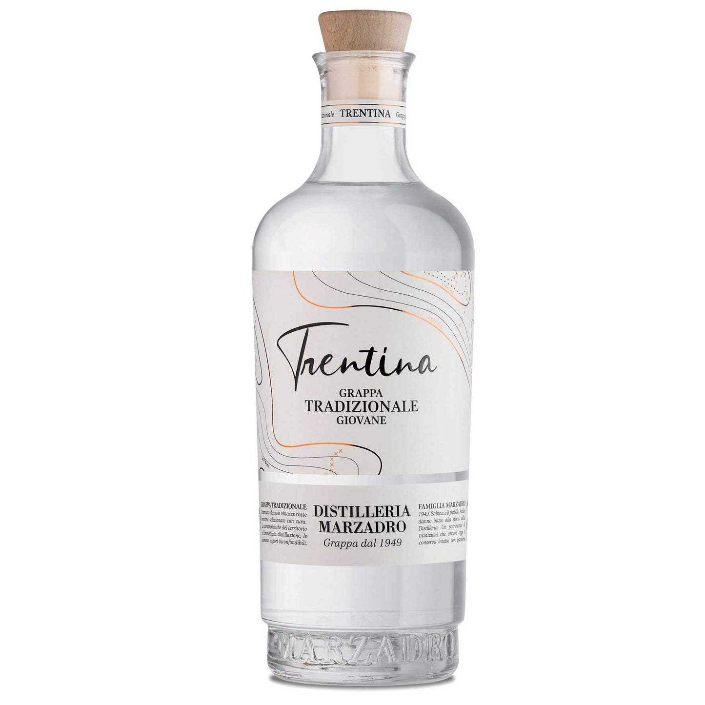 Marzadro La Trentina - Tradizionale Grappa giovane 41% vol. 0,70l