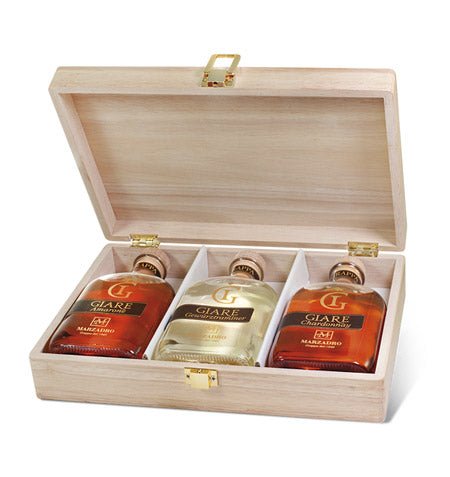 Geschenkset Marzadro Collezione Giare in Holzkiste 3x20cl