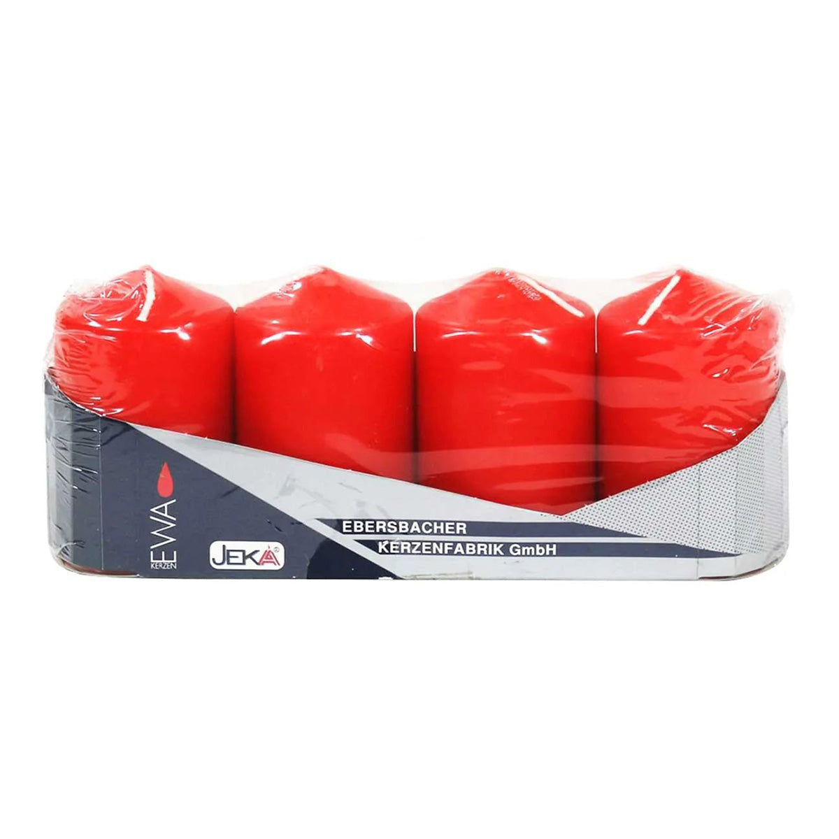 EWA Stumpenkerzen dick 4er Pack - Rot