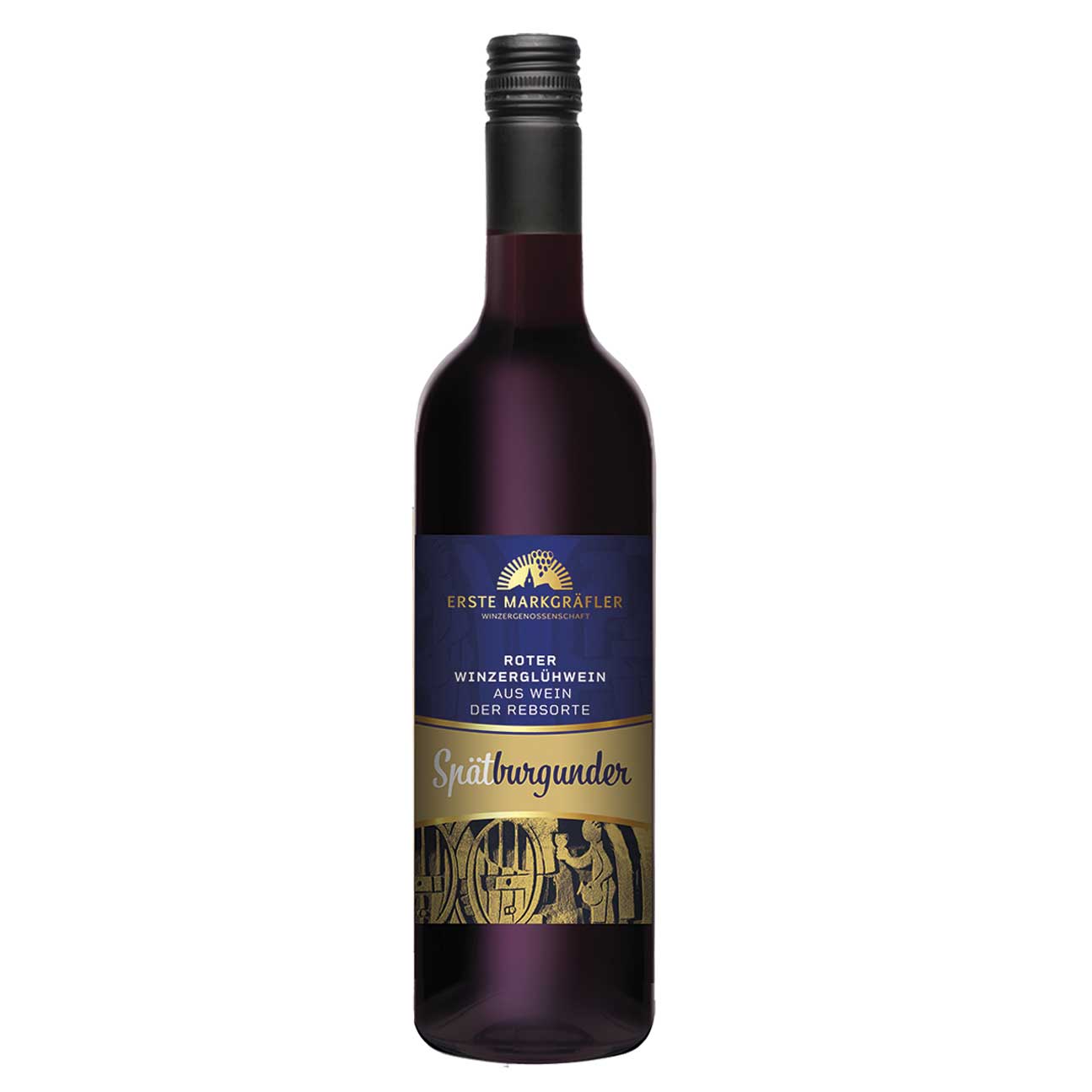 1 Flasche Roter Winzerglühwein - Spätburgunder Premium Glühwein, Baden, 0,75l