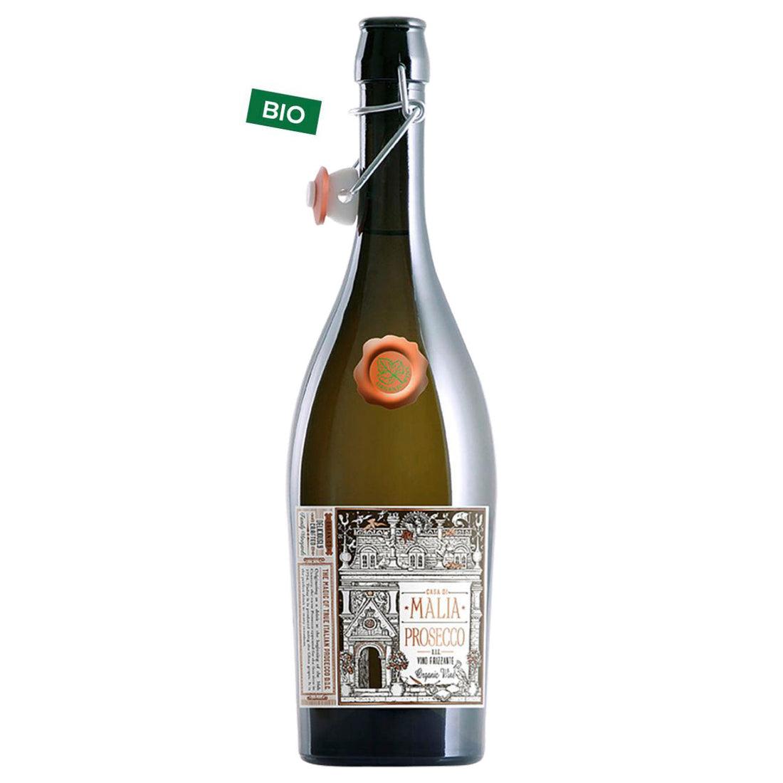 Flasche Casa di Malia Prosecco Frizzante DOC 0,75 l mit Bügelverschluss