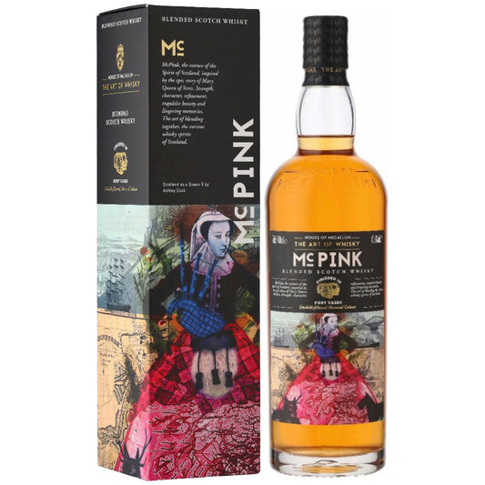 Flasche McPink Scotch Whisky Port Cask Finish in Geschenkverpackung