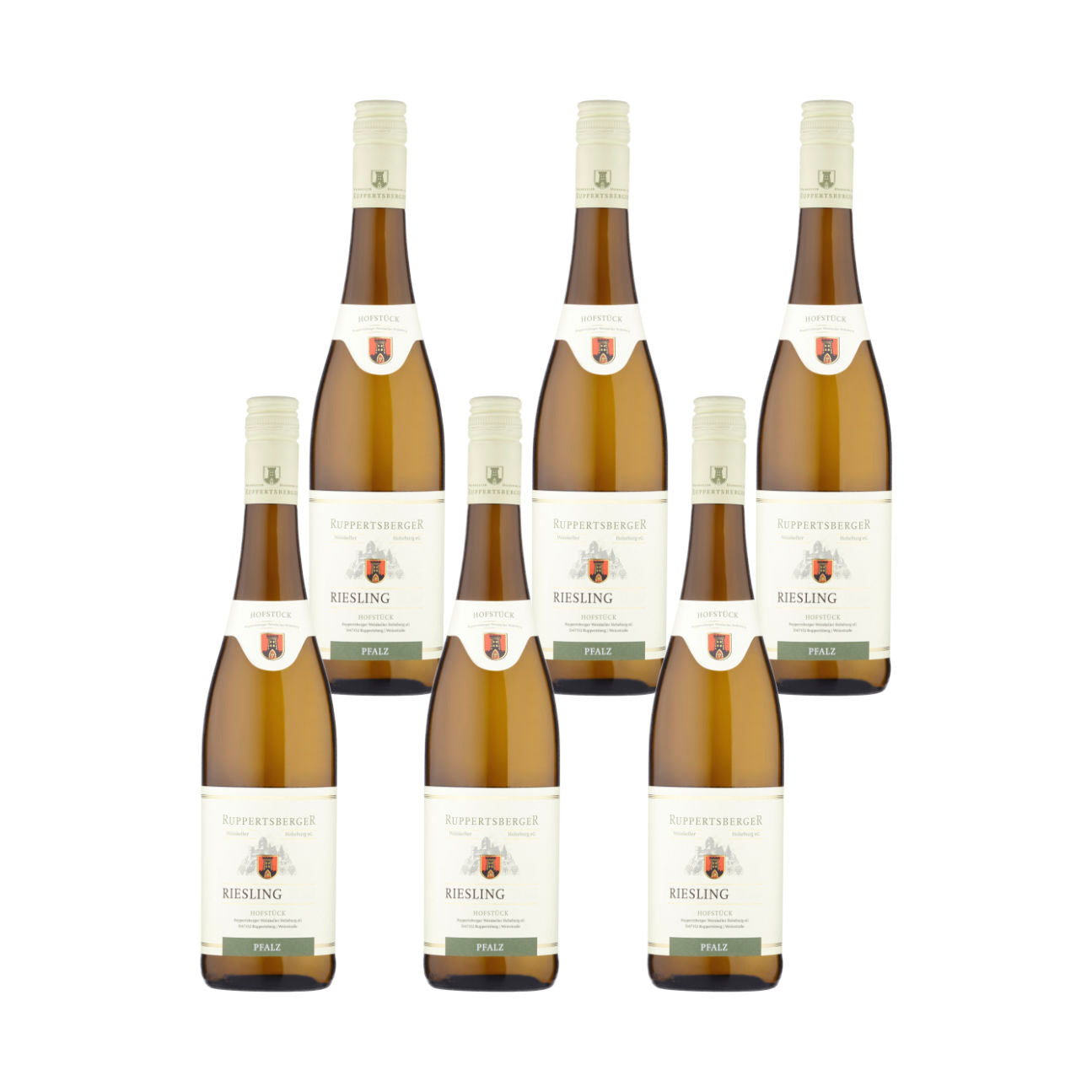 6 Flasche Ruppertsberger Riesling Lieblich QW Pfalz 0,75l – deutscher Weißwein