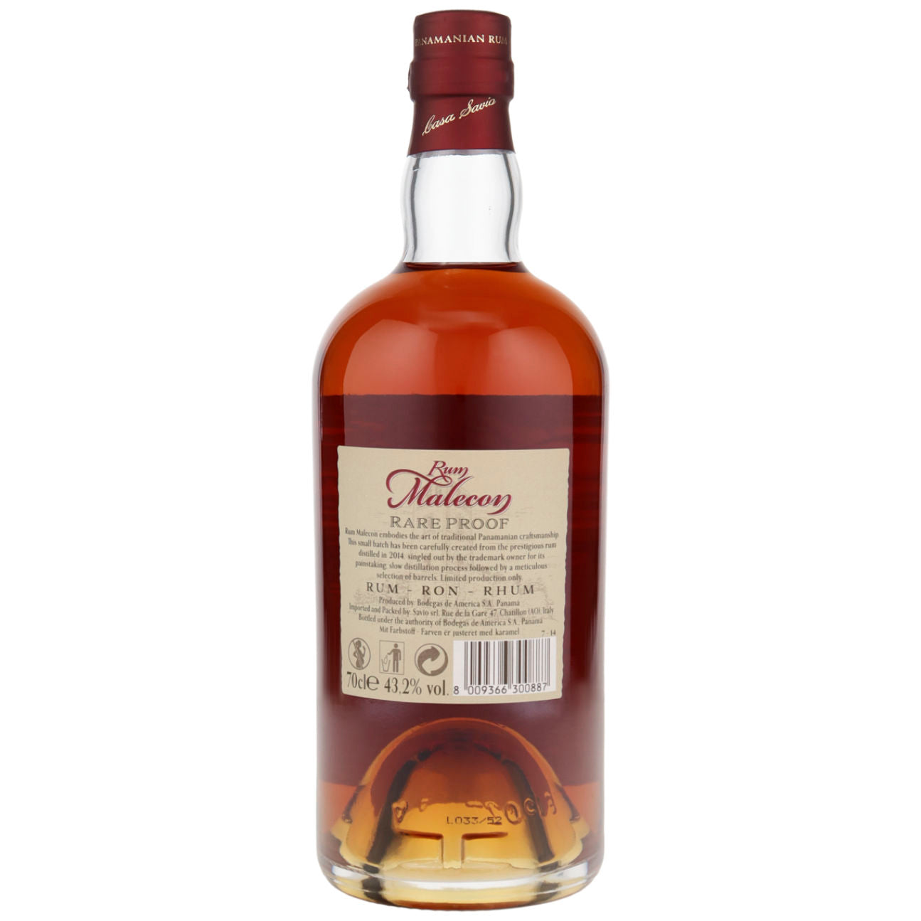 Rum Malecon Rare Proof 2014 Vintage in Geschenkverpackung 43,2% vol. 0,7l