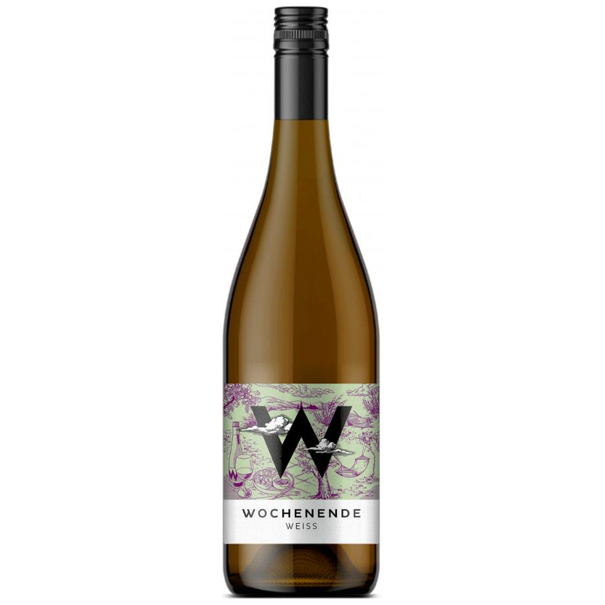 Wolkenberg Wochenende Cuvée Weißwein 0,75 l Vorderansicht trynk.de