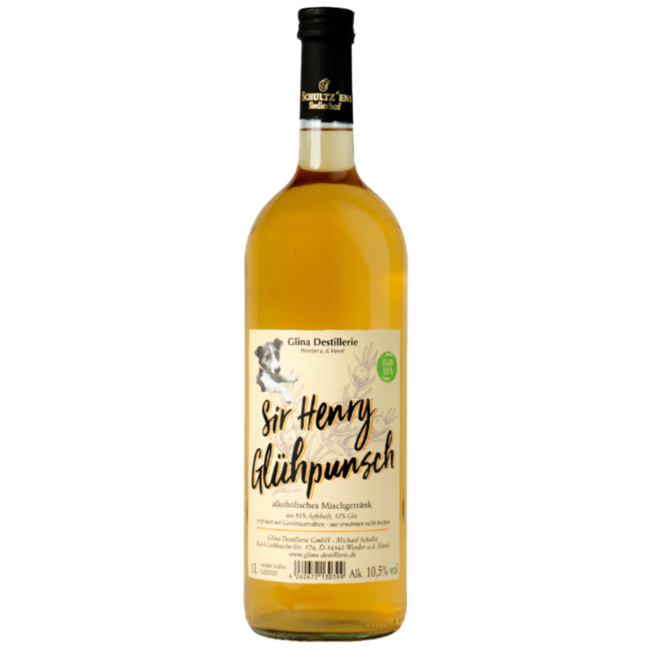 Glina Glühpunsch "Sir Henry" 10,5 % vol. 1l - Winterpunsch aus Apfelsaft & Gin