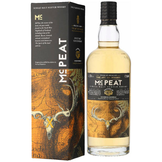 McPeat Single Malt Scotch Whisky Bourbon Barrel Matured 43,5 % vol. 0,7l in Geschenkverpackung