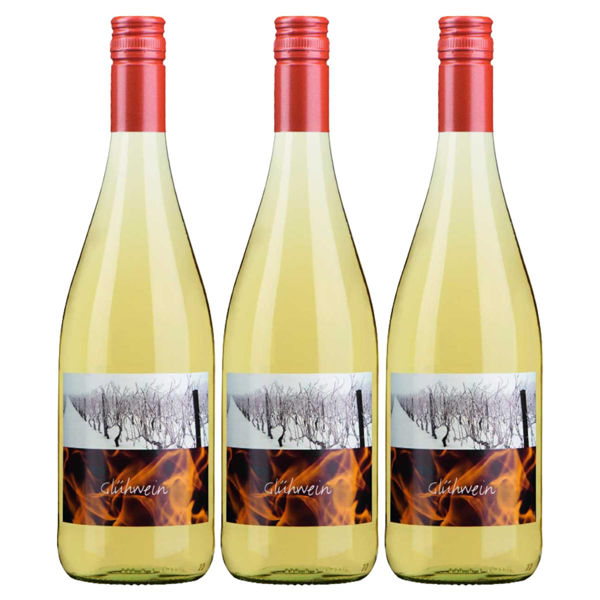 3 Flaschen Winzerglühwein weiß, Pfalz, 1,0l