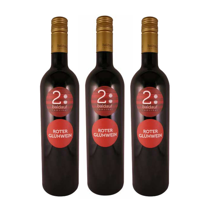 3 Flaschen Baldaufs Winzerglühwein rot, 0,75l