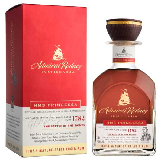 Rum Admiral Rodney St. Lucia Princessa 5 - 9 Jahre 40% vol. 0,7l in Geschenkverpackung