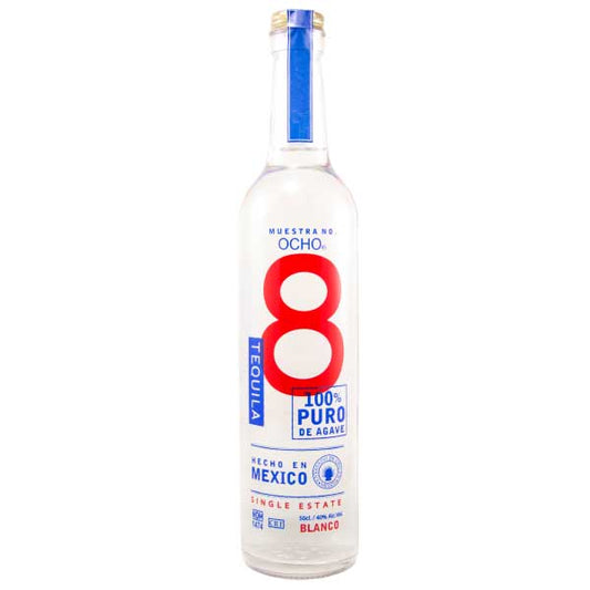 Tequila Ocho Blanco 100% Blaue Weber Agave 40% vol. 0,5l