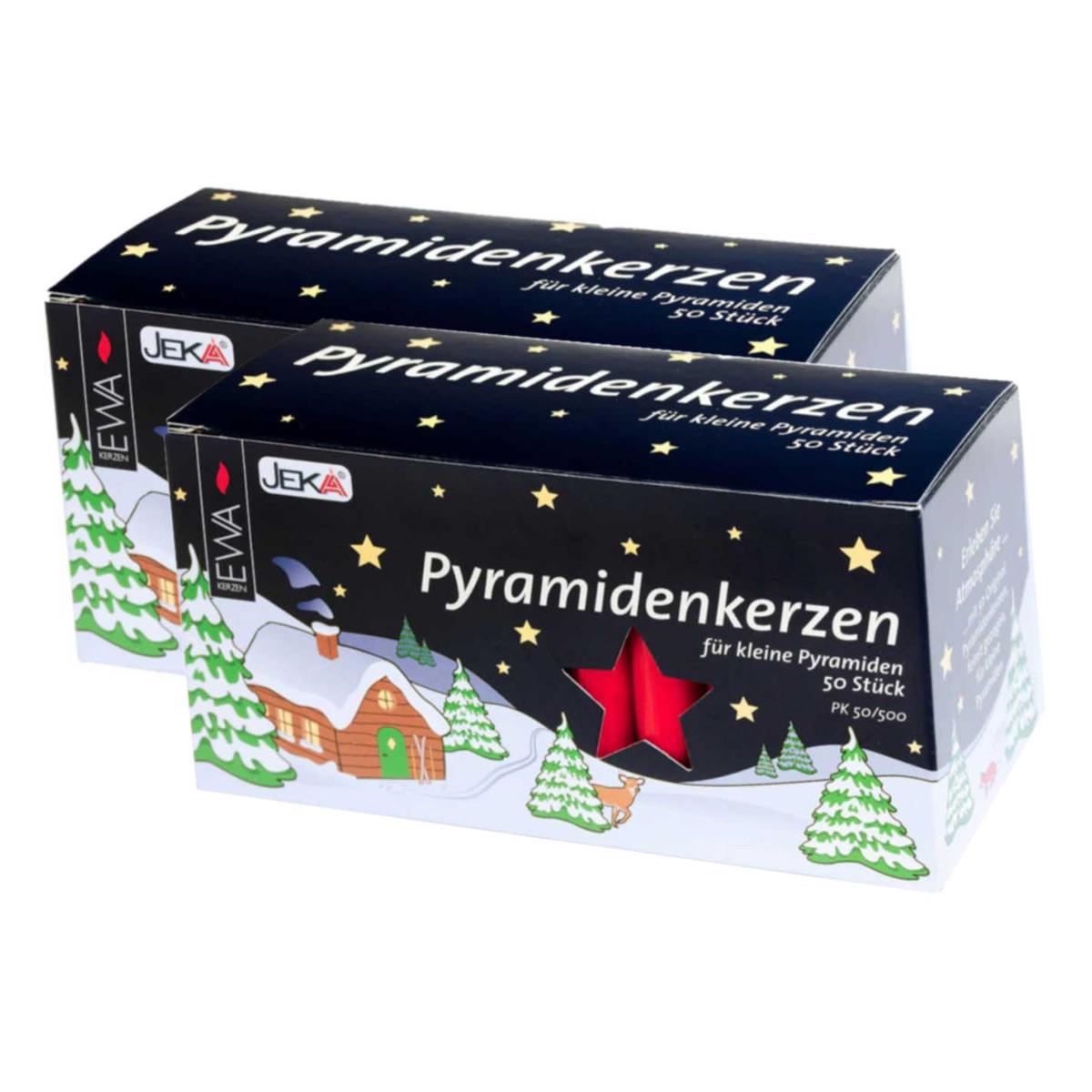 EWA Pyramidenkerzen 100 Stück, rot
