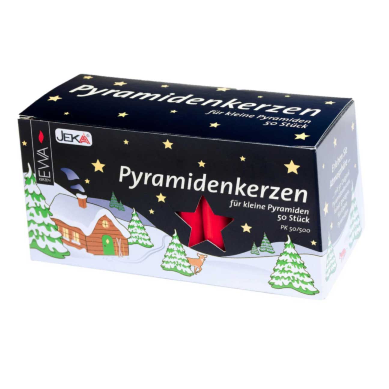 EWA Pyramidenkerzen 50 Stück, rot