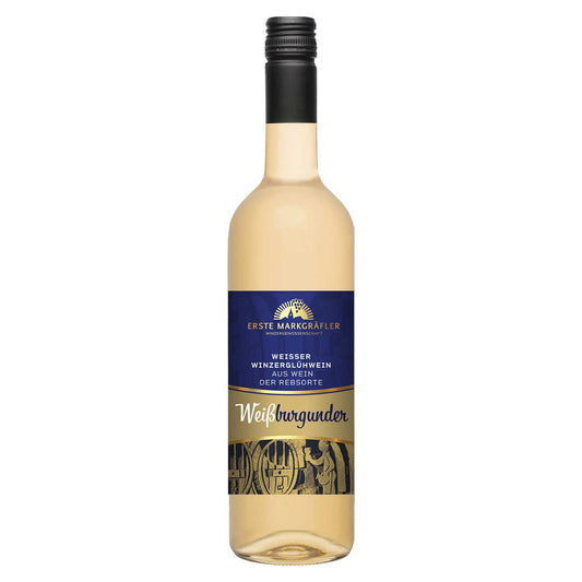 1 Flasche Weißer Winzerglühwein - Weißburgunder Premium Glühwein, Baden, 0,75l